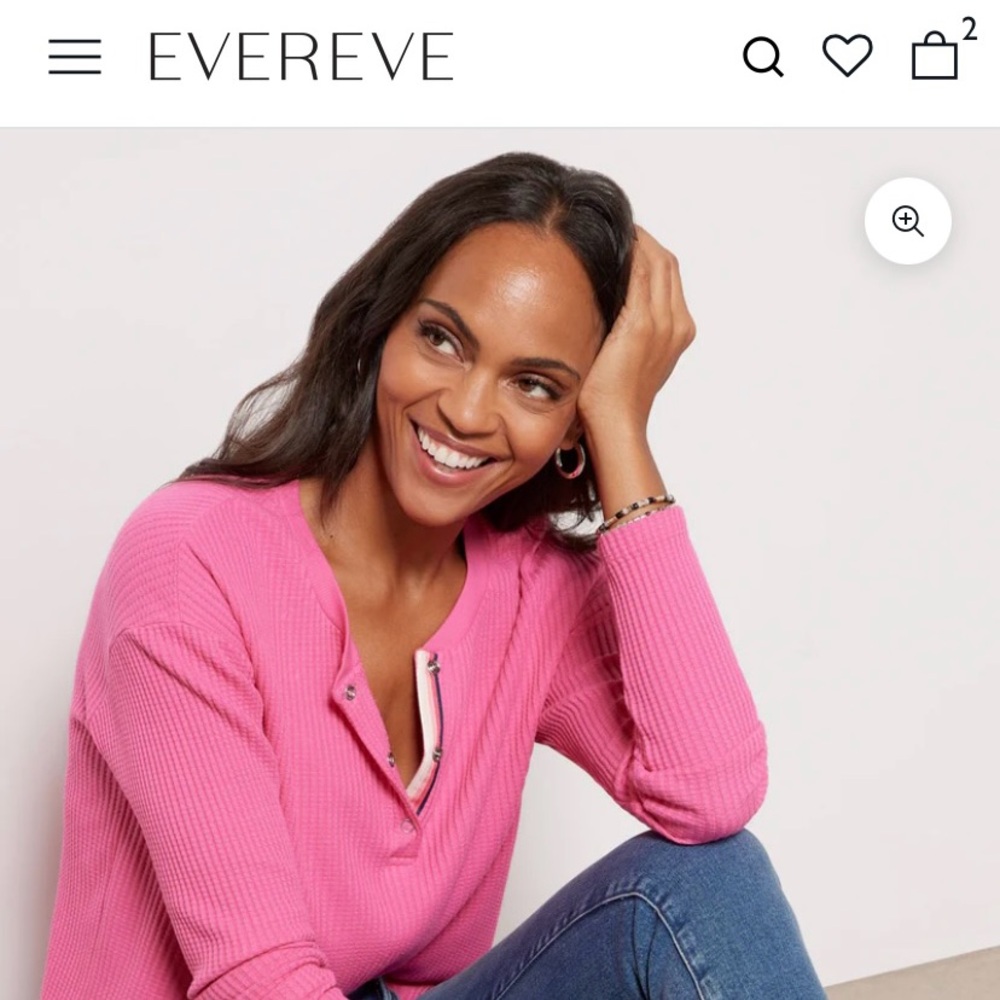 SUNDRY THERMAL STRIPE HENLEY -Evereve size 2 💖💖